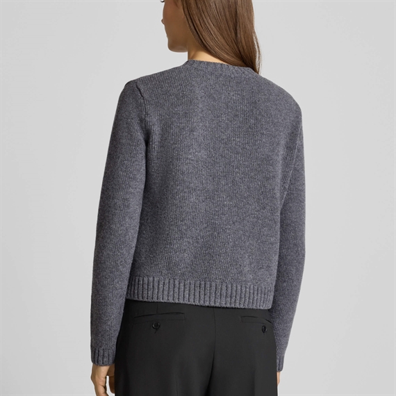 Weekend Max Mara Olbia Cardigan, Dark Grey Melange